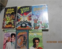 6 VHS Movies   Elvis ,Pokemon and more