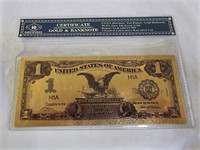 24K Gold $1 Silver Certificate