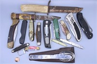 Vtg. Boy Scouts Camp + 15 Pocket Knives++