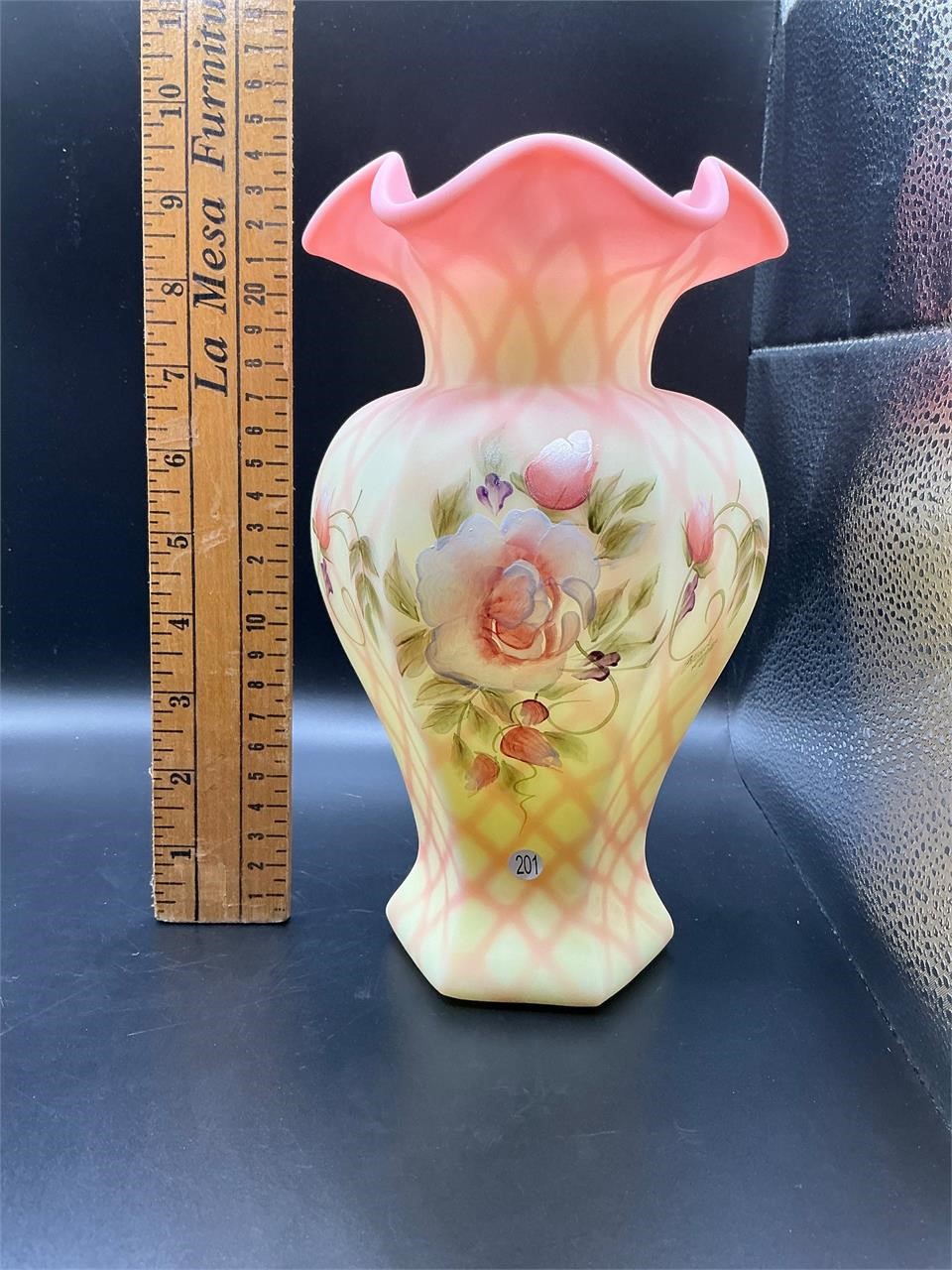 Fenton Burmese Vase