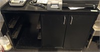 Black Cabinet With Tray Slides - 42"