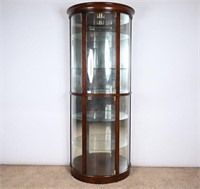 Lighted Mahogany Curio Cabinet