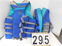 Pair of Life Vests 1 Youth 1 Adult