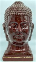 Large Glazed Pottery Buddha Statue