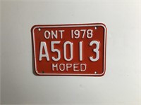 1978 MOPED LICENSE ONTARIO