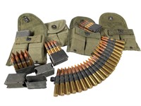 77 Rds .30 06 with En Bloc Clips Ammo Pouches