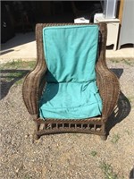 Outdoor PVC Wicker Chair with Cushions