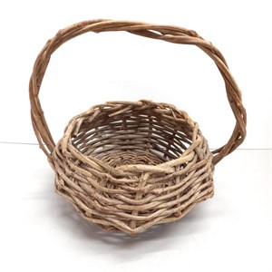 Woven twig basket handle