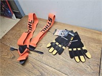 STIHL Mens Braces + Flex Time Work Gloves Sx XL