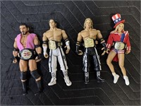 LOT OF FIGURES WITH TITLE BELTS