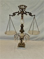 Vintage Mid-Century Brass Scale of Justice
