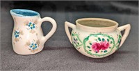 Vintage Ceramic Creamer & Sugar Bowl