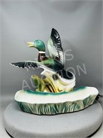 vintage Lane & Co duck planter lamp - 14" L x 13"