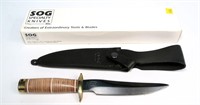 SOG SBR-80 recon bowie knife with sheath and box