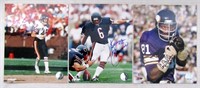 (3) Official NFL Autograph Football Photographs