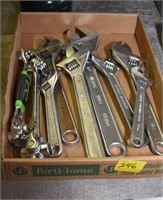 ASSORTED ADJUSTABLE WRENCHES, EZ TOOLS, WRENCHES