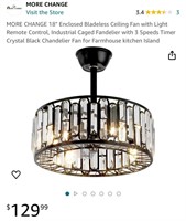 BLADELESS CHANDELIER FAN (NEW)