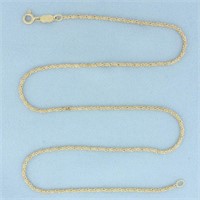 Italian 18 Inch Foxtail Link Chain Necklace in 14k