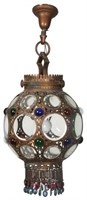 Large Gothic Sperical Bronze Hall Lamp