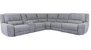 90027 Mystic Gray Sectional with Console