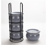 temp-tations Set Of 4 Soup Mugs With Lids, Woodlan
