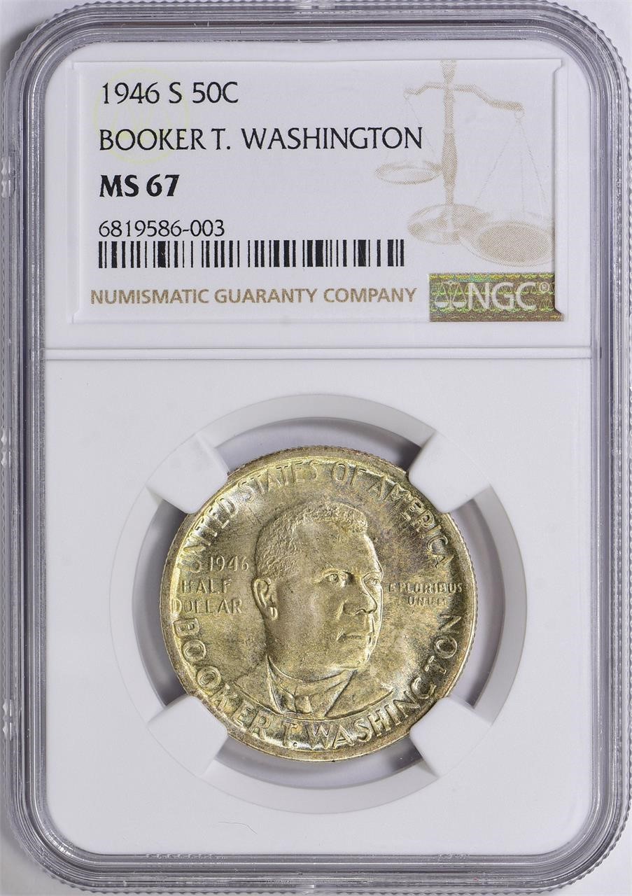 1946-S Booker T. Washington Half Dollar NGC MS-67