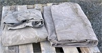 (2) canvas tarps for 14' truck grain body