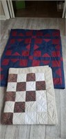 Two handmade quilts 
Small throw by Joy