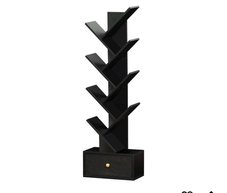 8 Tier Tree Bookshelf with Drawer