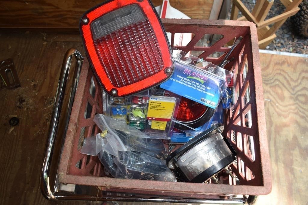 Trailer Lights (new in box) & Multimeter etc.