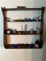Hanging Shelf and Contents