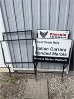 2 Metal sign holders-31x45” tall