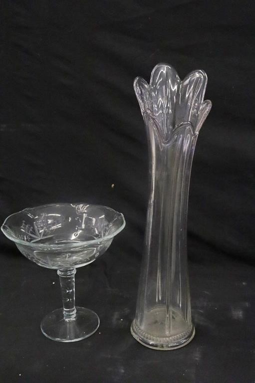 Early Glass Vase, Compote