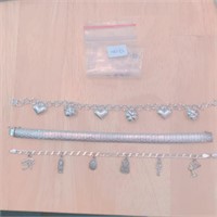 3 Sterling Silver Bracelets