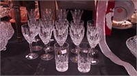 12 pieces of Waterford crystal, Araglin pattern: