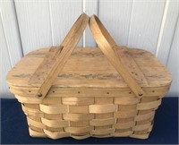 Woven Basket w/ Lid and Handles