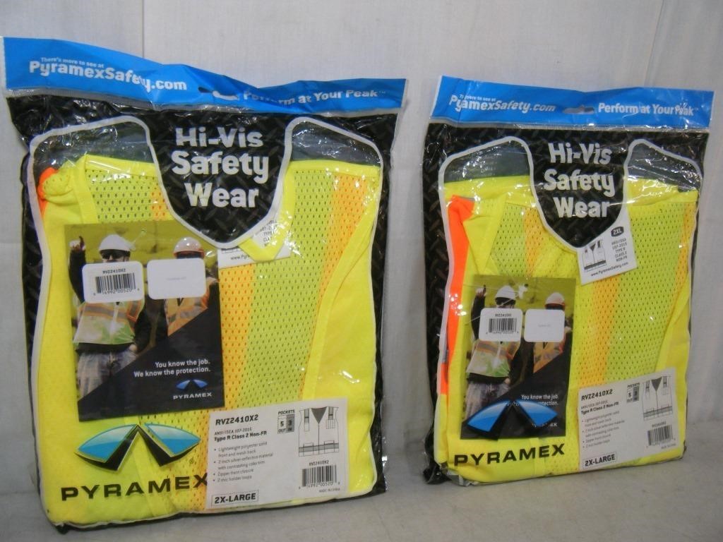 2 brand new High~Visibility Safety work Vests 2XL