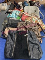 Large lot of purses & bags