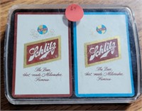2 SETS OF SCHLITZ PLAYING CARDS