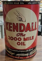 KENDALL 2000 MILE OIL EMPTY TIN CAN