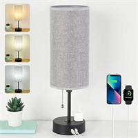 Lamp for Bedroom, Bedside Lamps with USB Charging