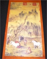 Chinese 'Eight Prized Steeds' scroll