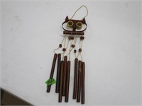 WOODEN OWL WIND CHIME