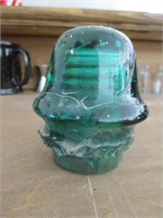Top Part of a Green Glass Insulator