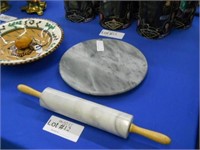 MARBLE ROLLING PIN & 12" LAZY SUSAN