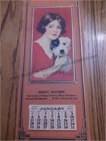 1931 calendar from Hardyville Kentucky