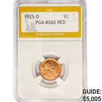 1925-D Wheat Cent PGA MS65 RED