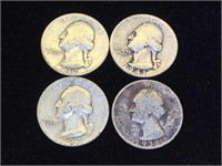 Silver Washington Quarters - various dates and