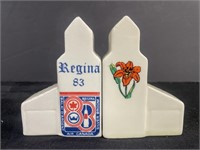 Pair of Regina ‘83 Air Canada Silver Broom salt