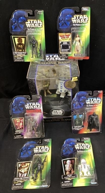 (7) ASSORTED STAR WARS FIGURES, ELECTRONIC